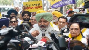 CM भगवंत सिंह मान को निशाना बनाने वाली फर्जी वीडियो फैलाकर अकाली दल की पंथ विरोधी और पंजाब विरोधी गतिविधियों के खिलाफ आप ने प्रदेश स्तरीय प्रदर्शन किया